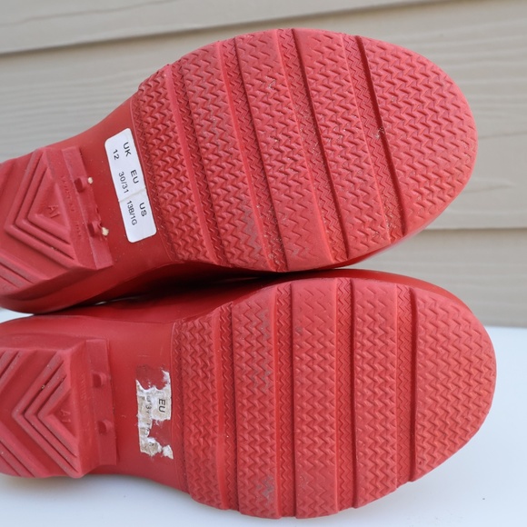 Hunter Original Kids Red Rain Boots Size 13 Waterproof - Picture 7 of 9
